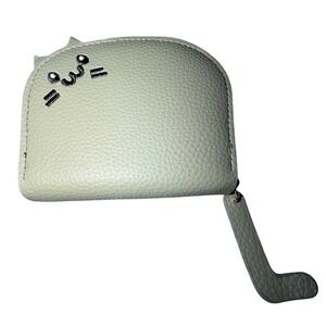 Cat Wallet Case‎ Purse Card Holder Cute Faux Leather Wallet Olive Green New